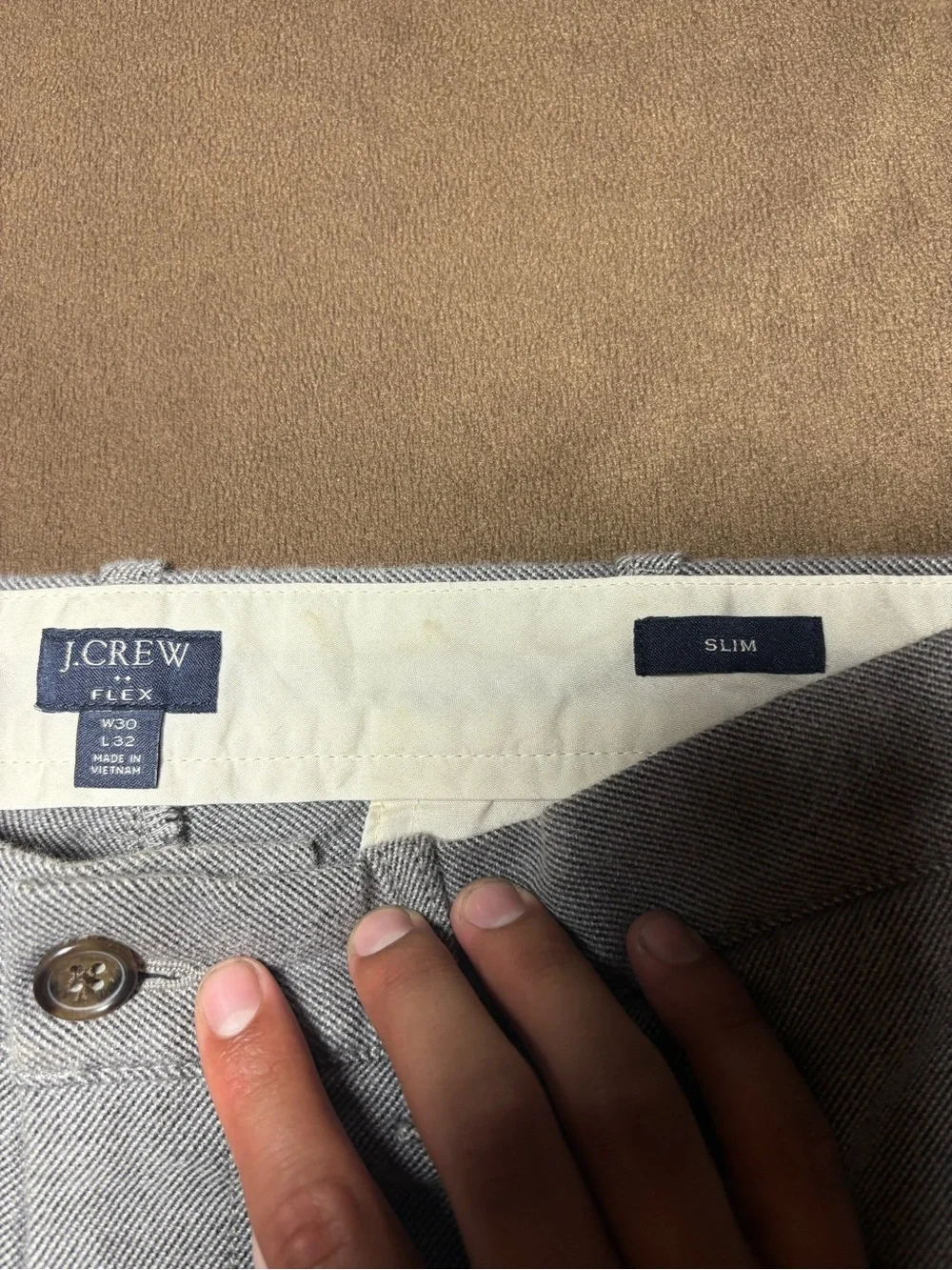 J.Crew Gray Slim-Fit Dress Pants - Size: 30x32